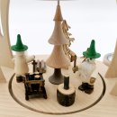 Wichtelstube-Kollektion XL Weihnachtspyramide aus feinsten Buchenholz Pyramiden teelichter, Waldwichtel , 2 Etagen, 20 x 24 x 35 cm  XXL Pyramide Weihnachten