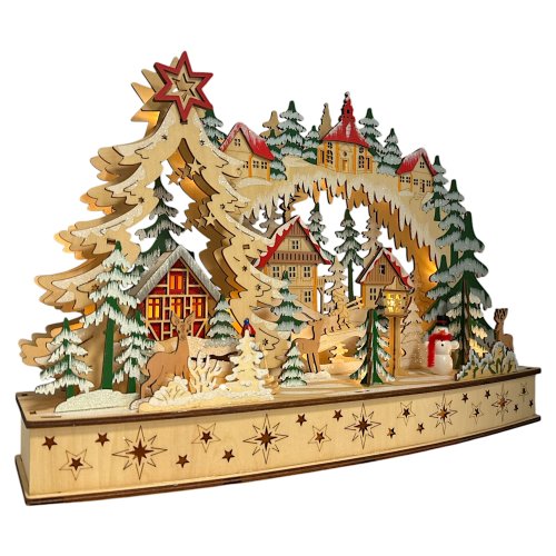 Wichtelstube-Kollektion XL LED Schwibbogen Weihnachtsdorf Lichterboge, 49,95 €