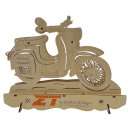 Wichtelstube-Kollektion Moped Schwibbogen Schwalbe KR51 DDR Lichterbogen Weihnachtsgeschenk Holzdeko Weihnachten Garage Bastler Fensterbild mit LED Beleuchtung 28x5x22cm Batteriebetrieb inkl. Timer