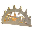 Wichtelstube-Kollektion Moped Schwibbogen Schwalbe KR51 + S51 DDR Lichterbogen Weihnachtsgeschenk Holzdeko Weihnachten Garage Fensterbild mit LED Beleuchtung 45x5x30cm Batteriebetrieb inkl. Timer