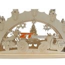 Wichtelstube-Kollektion Moped Schwibbogen Schwalbe KR51 + S51 DDR Lichterbogen Weihnachtsgeschenk Holzdeko Weihnachten Garage Fensterbild mit LED Beleuchtung 45x5x30cm Batteriebetrieb inkl. Timer