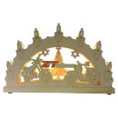 Wichtelstube-Kollektion Moped Schwibbogen Schwalbe KR51 + S51 DDR Lichterbogen Weihnachtsgeschenk Holzdeko Weihnachten Garage Fensterbild mit LED Beleuchtung 45x5x30cm Batteriebetrieb inkl. Timer