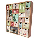 Wichtelstube-Kollektion Adventskalender 2024 zum befüllen, wiederverwendbar, größe Fächer Adventskalender Holz Weihnachtskalender Ideal für Kinder