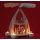 Wichtelstube-Kollektion XL Weihnachtspyramide f. Teelichter  35cm "Futterkrippe Erzgebirge" Buchenholz Teelichtpyramide Weihnachten