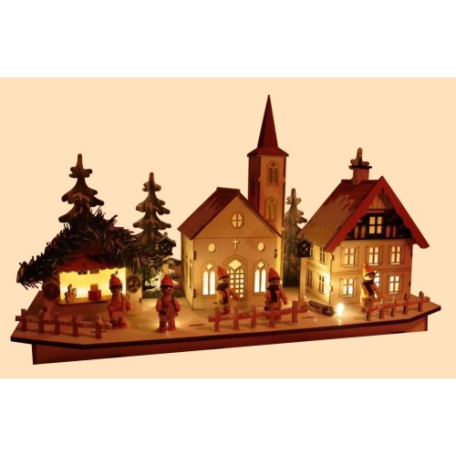 LED Weihnachtsdorf Lichterhaus 