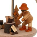 Wichtelstube-Kollektion Weihnachtspyramide Tischpyramide Buche "Waldleute" 24 x 24 x 35 cm