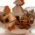 Wichtelstube-Kollektion Weihnachtspyramide Tischpyramide Buche "Waldleute" 24 x 24 x 35 cm