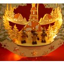 Wichtelstube-Kollektion Holz Fensterbild  Seiffener Kirche mit Kurrenden Weihnachtsdeko fürs Fenster, 30 x 6 x 28 cm inkl. Adapter 4,5 V; LED Fensterbilder Weihnachten