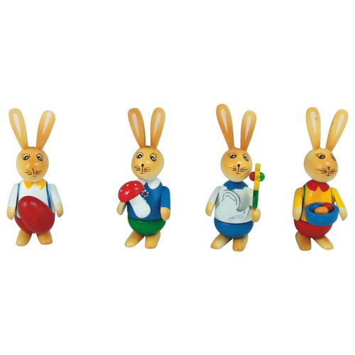 Osterhasenfiguren 9cm Set (4Stück)