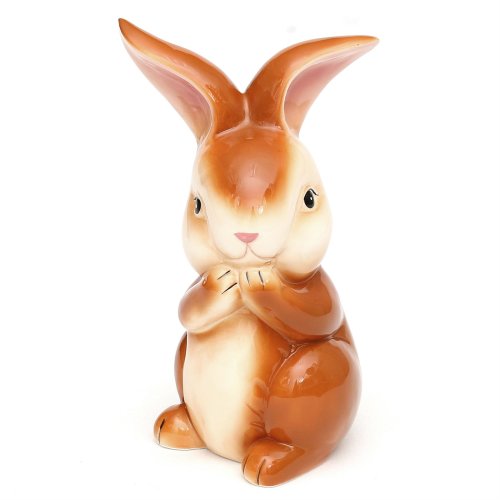 Osterhase braun glasiert 21 x 10 x 11,5 cm
