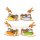 Osterhasenfiguren sitzend mit Teelichthalter 12*8*14cm 4er Set