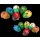 Baumschmuck Eier farbig - handbemalt 4 cm - 6er Set