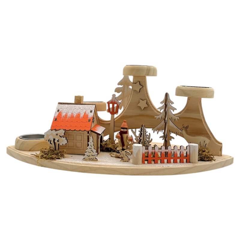 Wichtelstube-Kollektion Adventskranz Teelichthalter