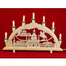 Wichtelstube-Kollektion Holz Schwibbogen XXL "Dresden-historische Altstadt", 7 flammig, weihnachtliche Holzdeko,71 x 4 x 40 cm