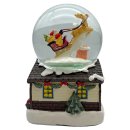 XL LED Schneekugel Weihnachten elektrischer Schneewirbel, viele Melodien und Farbwechsel Weihnachtshaus Glitzerkugel