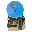 XL LED Schneekugel Weihnachten elektrischer Schneewirbel, viele Melodien und Farbwechsel Weihnachtshaus Glitzerkugel