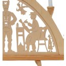 Wichtelstube-Kollektion Holz Schwibbogen Lichterbogen Bergleute in Seiffen XL 58cm Schwippbogen Weihnachten Weihnachtsbogen Schwibbogen Weihnachten 7 Kerzen 230V Anschluss