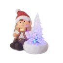 Wichtelstube-Kollektion Winterkind Junge mit LED Deko Keramikfigur Weihnachten Winterkinder