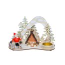 Räucherhaus mit Teelichthalter - Weihnachtsmann auf...