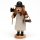 Holz Räuchermann Räuchermann  Räuchermännchen Räucherfigur "Holzsammler" mit Juteschürze, braun 9 x 10 x 19 cm