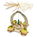 Holz Teelicht Weihnachtspyramide f. Teelichter "Weihnachten Engel Chor"  H:24cm