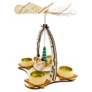 Holz Teelicht Weihnachtspyramide f. Teelichter "Weihnachten Engel Chor"  H:24cm