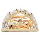 Echtholz LED Schwibbogen mit Timer "Winterlandschaft" Original Wichtelstube Kollektion Leuchter Schwippbogen Lichterbogen