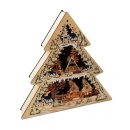 Wichtelstube-Kollektion XL LED Lichterbogen Weihnachtstanne Schwibbogen Weihnachtsdeko Holz 45cm