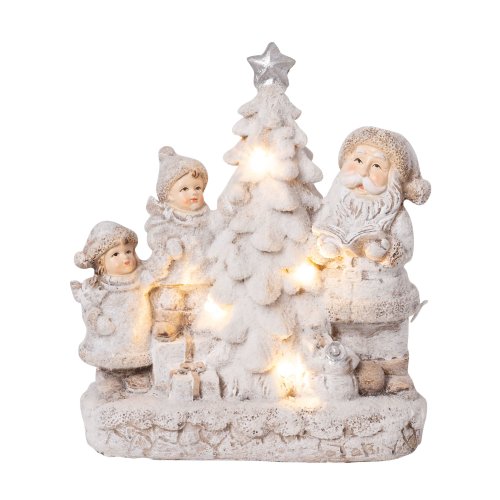 Wichtelstube-Kollektion Dekofigur Winterkinder mit Santa-Claus LED be,  25,60 €