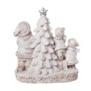 Wichtelstube-Kollektion Dekofigur Winterkinder mit Santa-Claus LED beleuchtet Weihnachtdeko