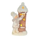 Wichtelstube-Kollektion XXL 41cm LED Dekofigur Garten Junge Briefkasten Gartenfigur Winter