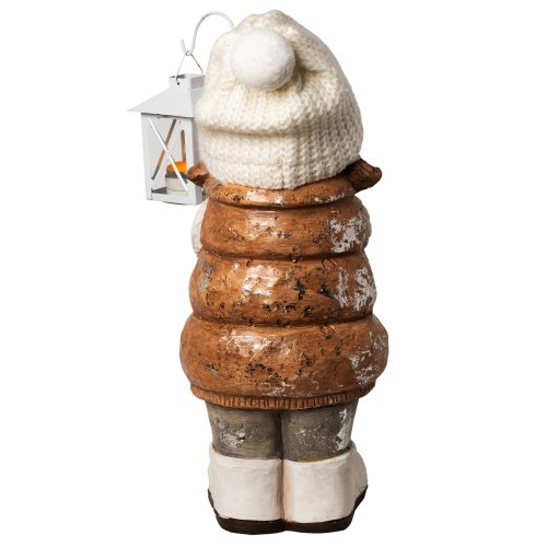 Roman Joy Mini-Laterne Mit Kardinal Wirbelkuppel – 14 Cm, Kunststoff, Weihnachtsdekoration Für Tisch & Regal