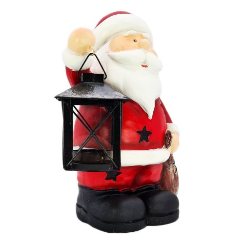 Wichtelstube-Kollektion 25cm Weihnachtsmann Dekofigur mit Laterne Wei,  27,95 €