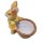 Wichtelstube-Kollektion Osterhase Osterdeko mit Blumentopf Keramik 18cm hoch, Oster deko wetterfest Garten Fensterbank Ostern Blumenvase Kinder